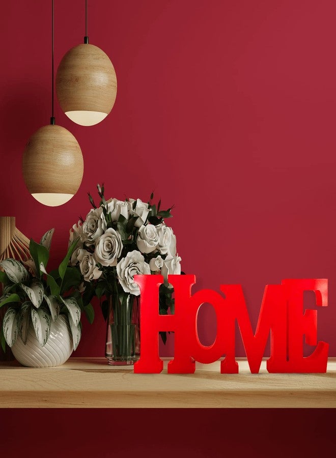 LLPMutu Wooden Blocks Wall and Table Top Decor: Freestanding Letter HOME Sign for Living Room, Entryway or Party Decor (Red) - Image 3